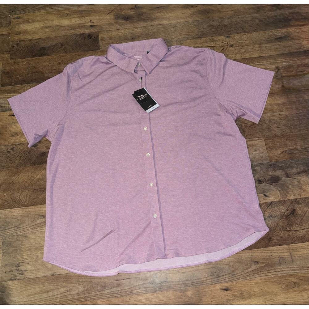 Van Heusen men’s New performance slim fit lavender mist button shirt